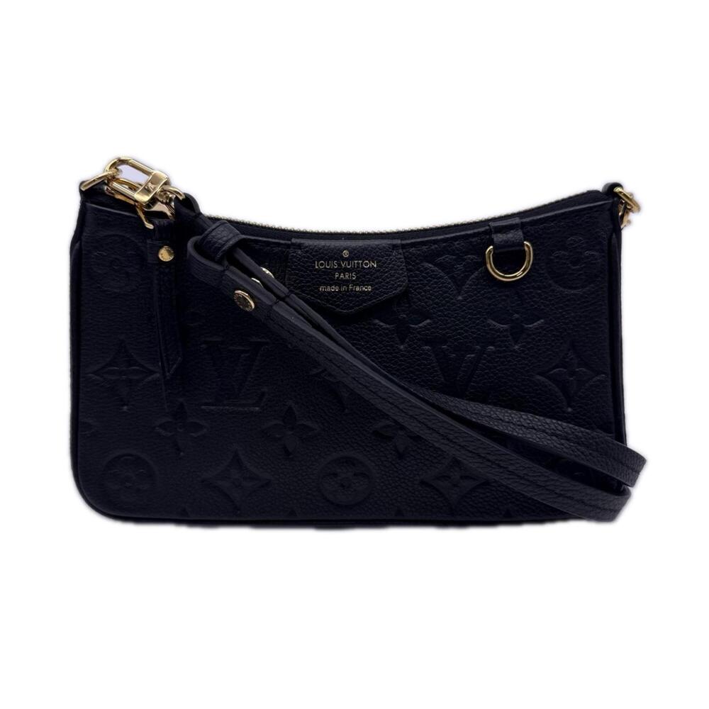 LOUIS VUITTON Monogram Empreinte Easy Pouch Noir M80349 Shoulder Bag Black Co...